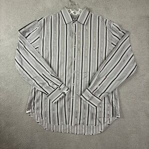 Robert Graham Mens Long Sleeve Striped Button Down Shirt Casual 2XL‎